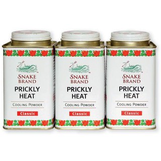 *พร้อมส่ง* ตรางู แป้งเย็น ขนาด 140กรัมต่อกระป๋อง แพ็ค3กระป๋อง SNAKE BRAND PICKLY HEAT 140g/can 3can/pack จัดส่งเร็ว🚛💨