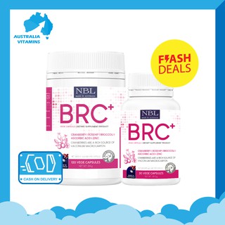 วิตามินผิว BRC+ Vege Capsules (30/120 แคปซูล) วิตามินซี วิตามินผิว กูลต้าจากบร็อคโคลี่ เพื่อผิวขาวใส ลดสิว ฝ้า กระ จากประเทศออสเตรเลีย