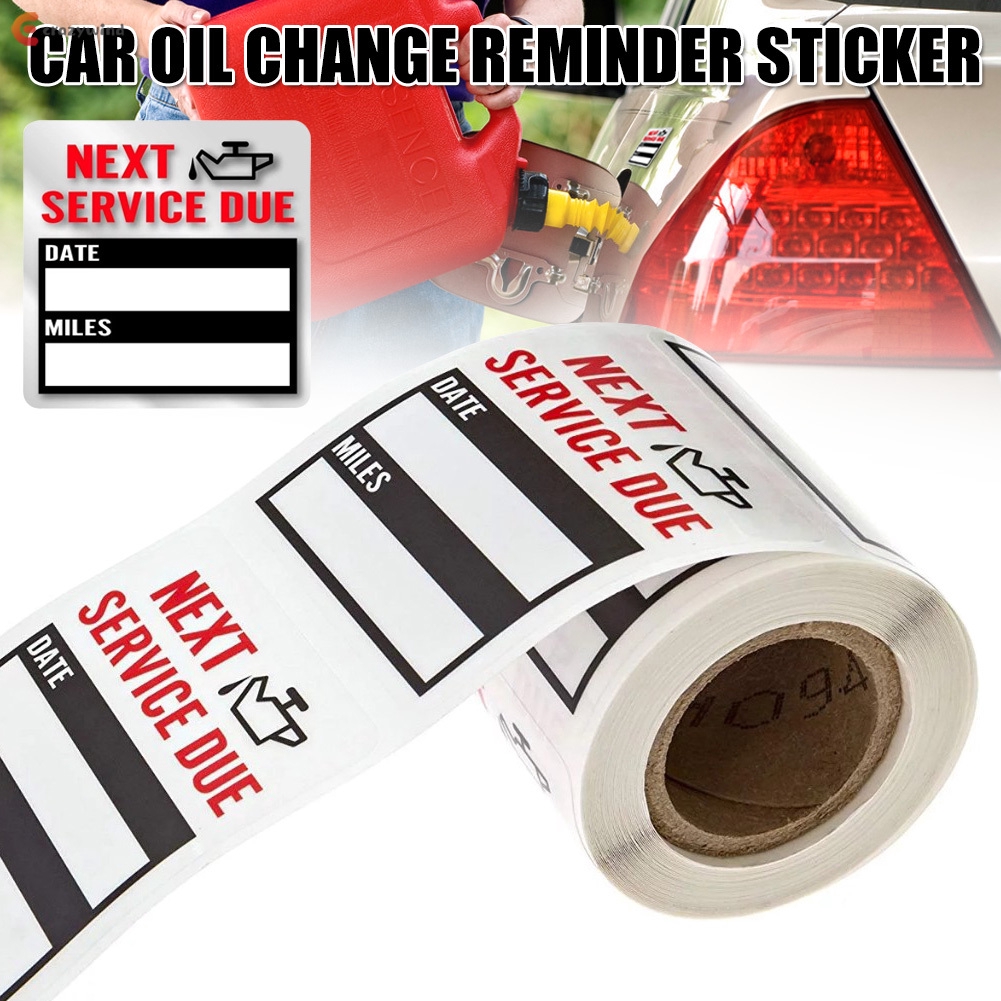 Oil Change Service Reminder Sticker Clear Window Lite Stock 100pcs/Roll ...