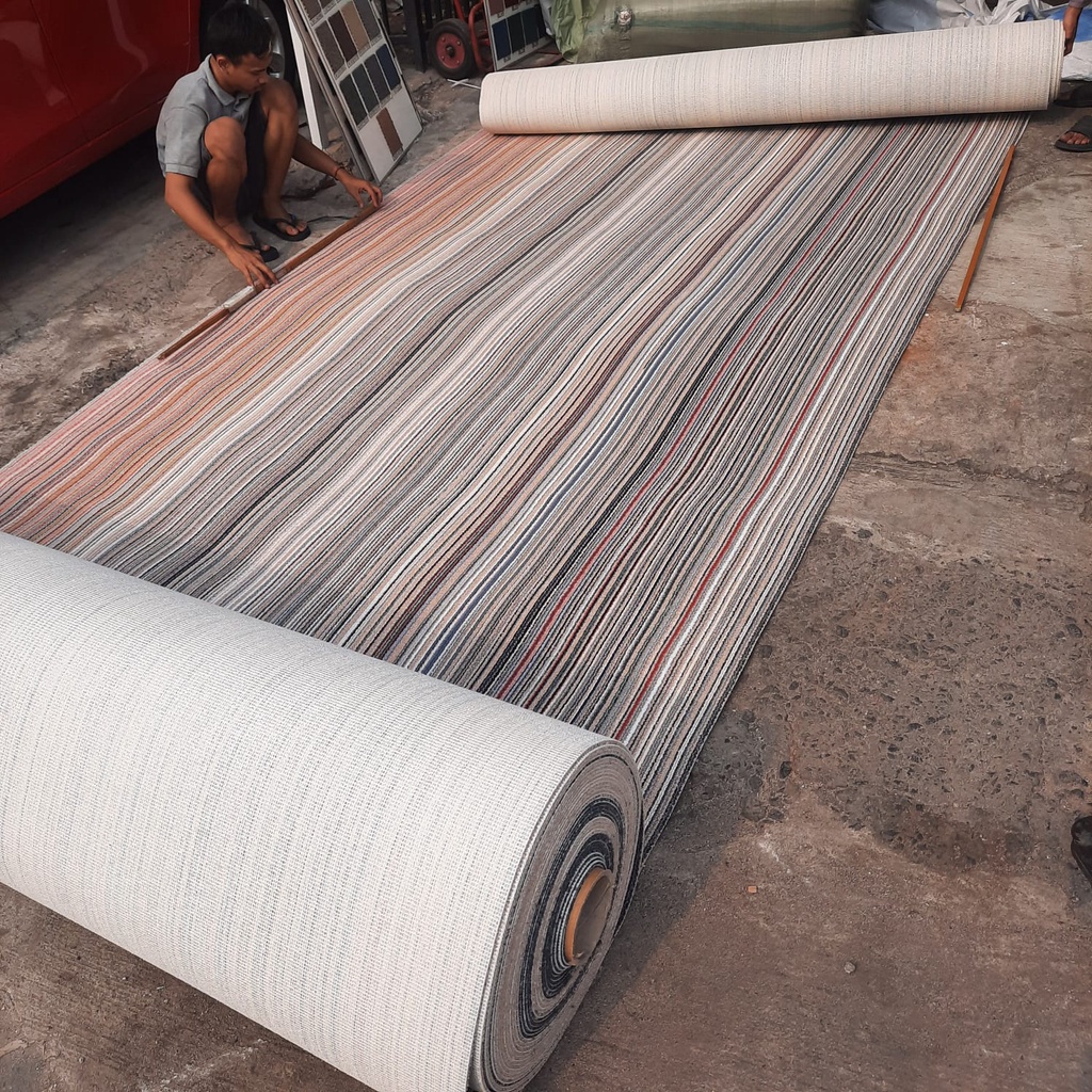 RAINBOW CARPET 2m WIDE OFFICE CARPET STRIPED CARPET LOOP PILE CARPET เมตร CARPET