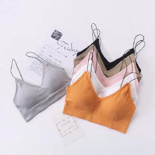 พร้อมส่งจากไทย💥Sanay Bra💥 (N245) เสื้อชั้นในสายเดี่ยว ผ้านิ่ม ครอปท็อปสั้น สายเดี่ยว เส้นเล็ก หลังเว้า