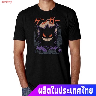 หนาน่ารักterdiny โปเกมอนเสื้อยืดลำลอง Diy Men T Shirt Plus Size Gengar Kaiju Japan Style Pokemon Tees Mens Comedy Tees