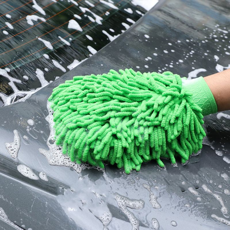 EDB* Car Cleaning Drying Gloves Ultrafine Fiber Chenille Microfiber Window Washing Tool Home Cleaning Car Wash Glove Auto Accessories