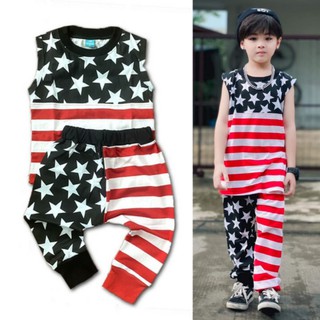 PB534 Set ชุดแขนกุด ขายาว USA Style #ชุดเด็ก #เสื้อผ้าเด็ก #เสื้อเด็ก