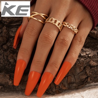 Set ring exaggerated punk ring hollow twist cross ring three-piece set for girls for women low