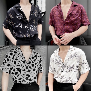 🦋HIM.GUY เสื้อฮาวาย (Hawii shirt) เสื้อแขนสั้น เสื้อแขนสั้นฮาวาย