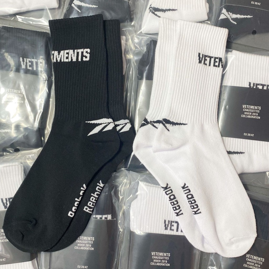 vetements ฤดูใบไม้ร่วงและฤดูหนาว ถุงเท้า