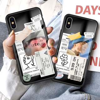 เคสโทรศัพท์มือถือแบบกระจกลายอิโมจิสําหรับ Huawei P30 Lite P30 P40 P20 Pro Huawei P9 P10 Plus Huawei Mate 30 40 Pro Nova 4E