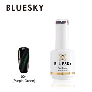 สีเจล แคทอาย Bluesky gel polish chamelon cat eye coat 4 สีเขียว