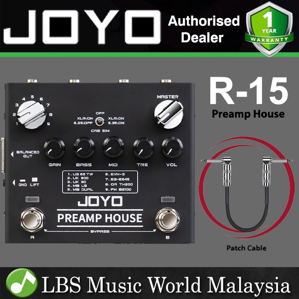 Joyo R-15 Revolution Series Preamp House Multi Effect กีตาร์สําหรับกีตาร์ไฟฟ้า (R15 R 15)