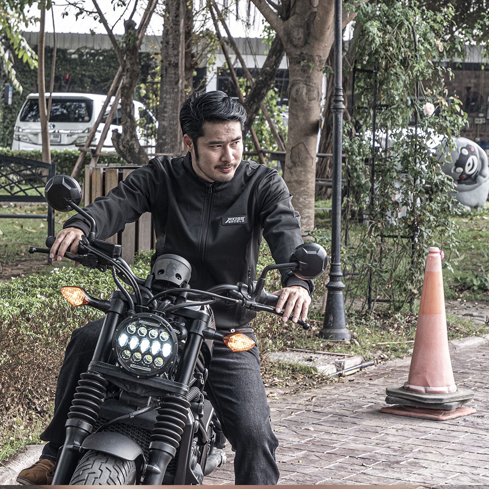 เสื้อการ์ด AEGIS MOTO เย็นใส่สบาย รุ่น All day คอเต่าดำล้วน