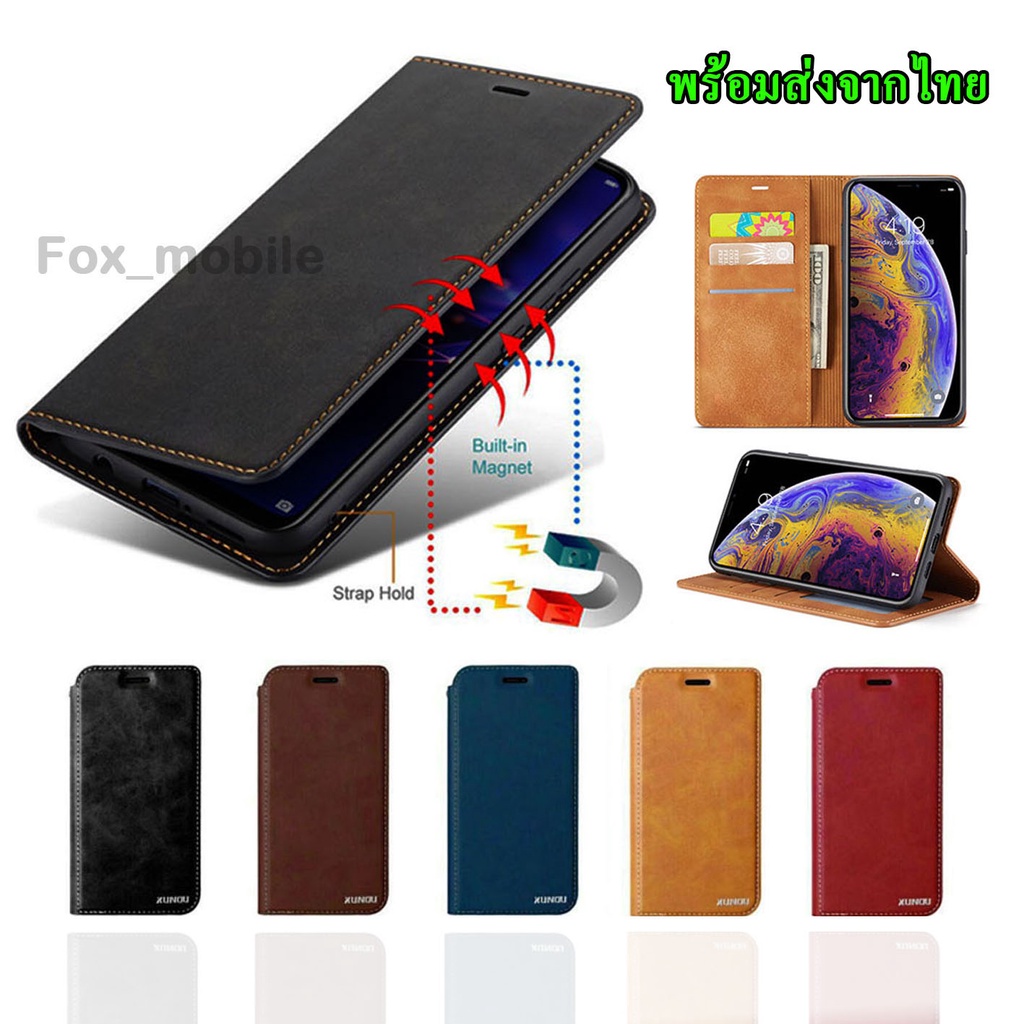 จัดส่งเร็ว เคสฝาพับหนัง XUNDU OPPO A55 5G / A16 / RENO6 / RENO6Z 5G เคสเปิดปิดเคสOPPO เคสฝาพับหนังXU