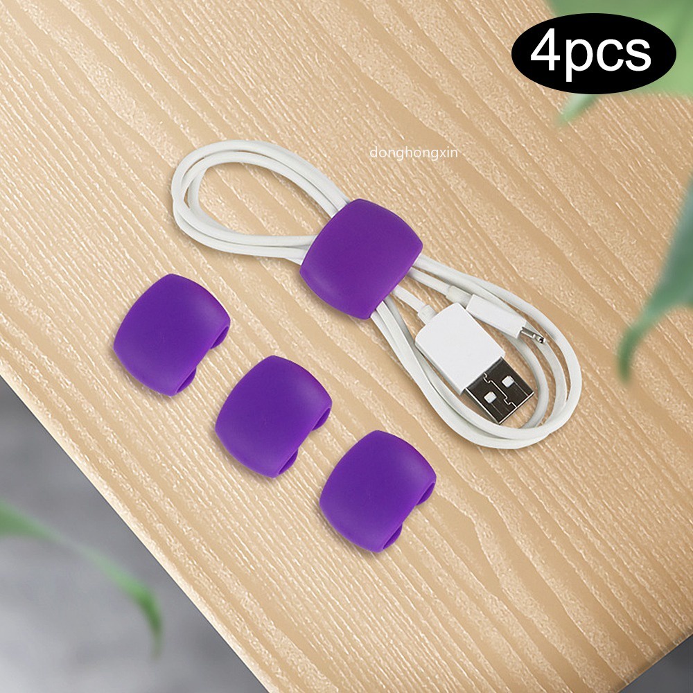 คลิปจัดเก็บสายเคเบิ้ล หูฟัง สายชาร์จ USB ทรงกลม 4 ชิ้น ราคา ถูกที่สุด ดีลบีเคเค แกลเลอรีภาพที่ 9