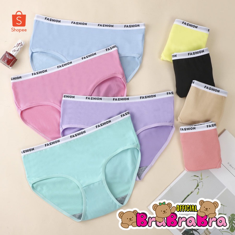 [ส่งจากไทย] 𝑩𝒓𝒂𝑩𝒓𝒂𝑩𝒓𝒂  #p-042 Fashion Panties กางเกงใน ผ้าฝ้าย นิ่ม ใสสบาย