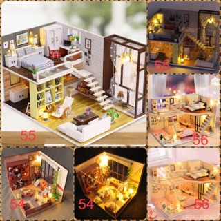 บ้านตุ๊กตาDIY  **พร้อมส่ง **(ประกอบเอง) สร้างบ้านเล่นกับครอบครัว