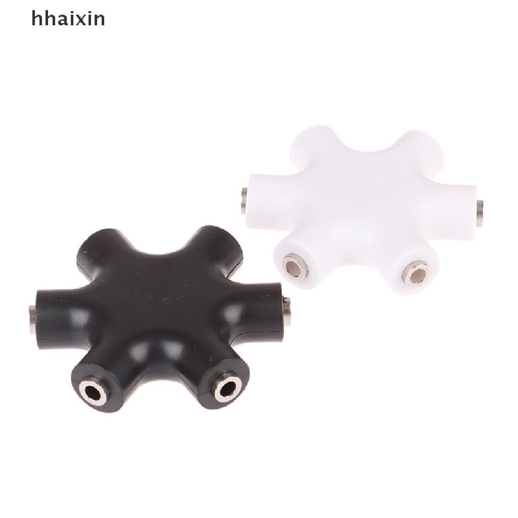 [HaiHai] 6*3.5mm Way Multi Port Hub Aux Headphone jack Splitter Audio Cable Converter Boutique
