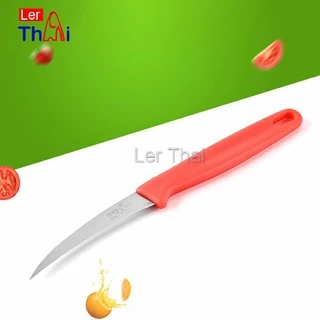 LerThai มีดแกระสลักตำนานสแตนเลสเกรดพรีเมียม | ด้ามแดง ergonomic ใช้ง่ายไม่เมื่อย fruit knife