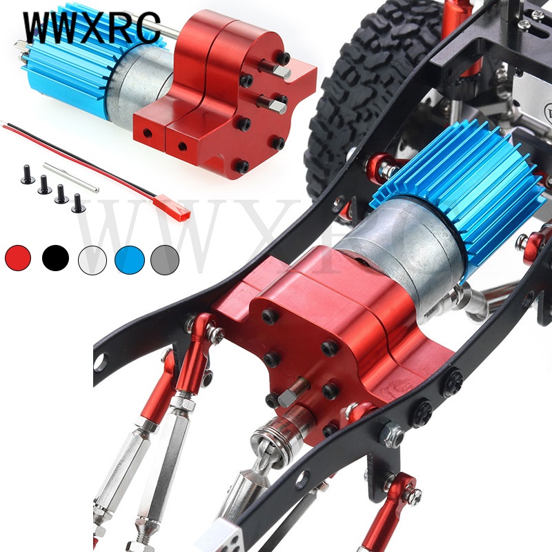 โลหะ Transfer GearBox + 370 แปรงมอเตอร์สําหรับ WPL B14 B16 B24 B36 C14 C24 JJRC Q60 MN D90 MN99S MN9