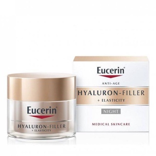 พร้อมส่ง ✅ Eucerin Hyaluron-Filler + Elasticity Anti Aging NightCream 50ml//Code : 04822876Mfg Date : 2021Expdate : 2024