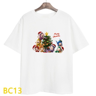 เสื้อยืด พิมพ์ลาย Oddbods Merry Christmas Among Us Father Mother Family Santa Claus Micky Mouse สําหรับผู้ชาย และผู้หญิง