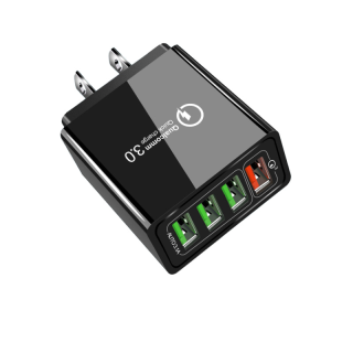 โปรโมชั่น : อุปกรณ์ชาร์จ หัวชาร์ 4USB QC3.0หัวชาร์จไฟบ้าน ปลั๊กชาร์จ ชาร์จเร็ว 3.0A Fast Charge Adapter C4