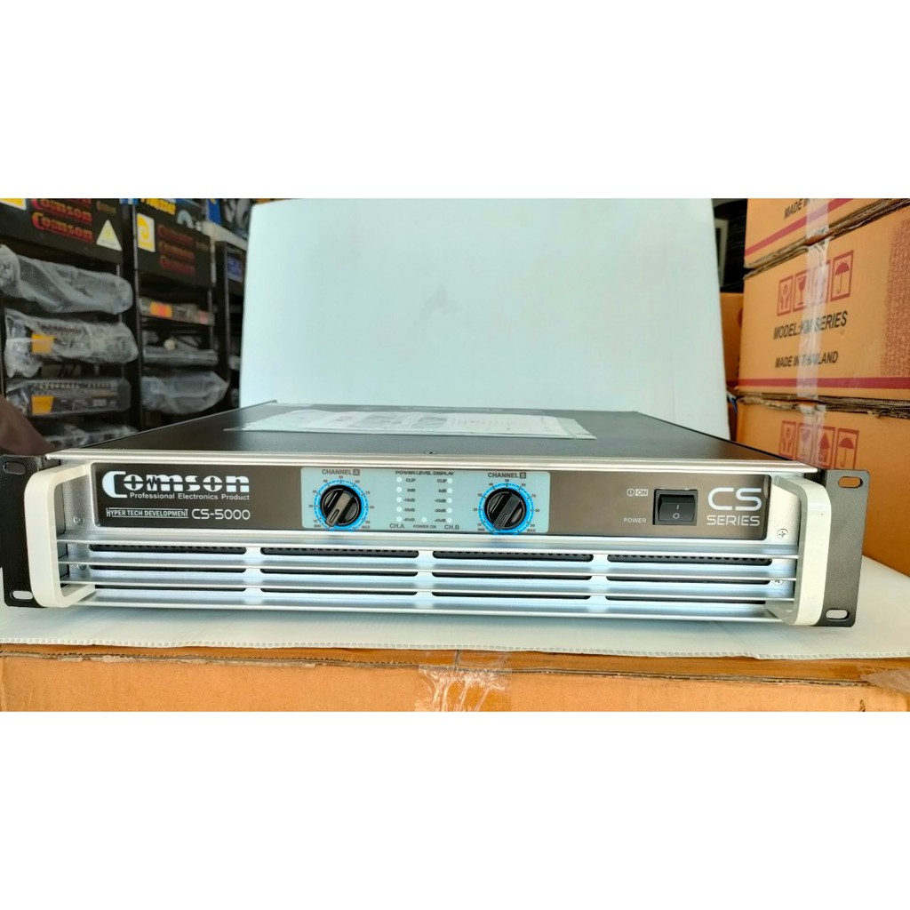 Comson แอมป์ CS-5000 500W+500W รับประกัน 1 ปี ขับดอก 12 นิ้ว ถึง 15 นิ้ว ได้อย่างล่ะคู่ สามารถเสียบ 