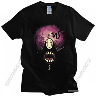 เสื้อยืดแขนสั้น ผ้าฝ้าย พิมพ์ลายอนิเมะ Spirited Away Spirit Nightmare Haku สไตล์ญี่ปุ่น สําหรับผู้ชาย DFS32ER48026