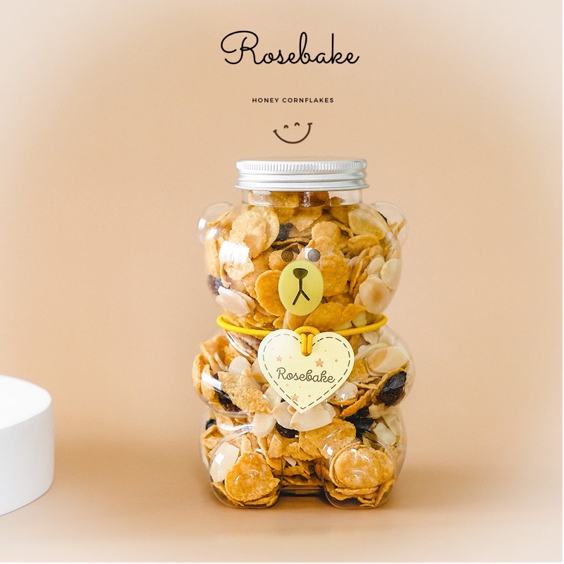 คอร์นเฟลกพี่หมี Rosebakeฟรีหมวกและผ้าพันคอและถุงpvcใสกด10ตัวแถม1อัตโนมัติ