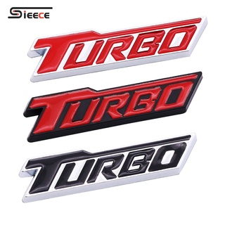 Siece สติ๊กเกอร์โลหะ Turbo สําหรับติดตกแต่งรถยนต์