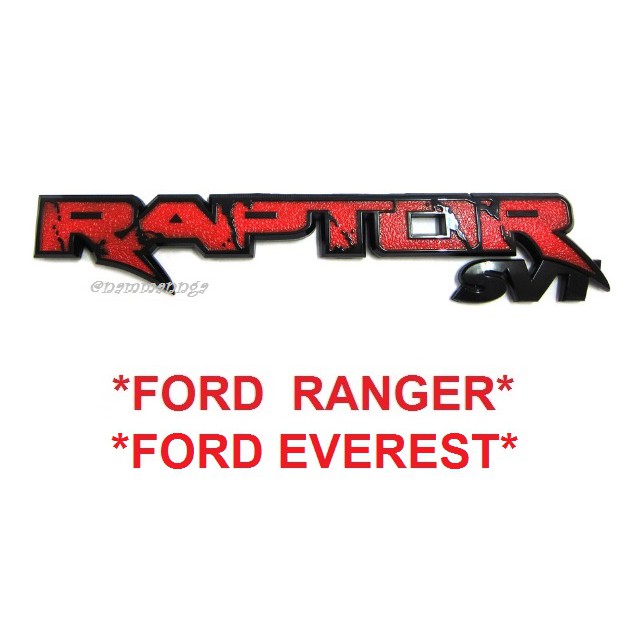 RAPTOR แผ่นป้ายท้ายรถ Ford Ranger PX PK ฟอร์ด เรนเจอร์ Ford sticker ป้ายโลโก้ 3มิติ สติ๊กเกอร์ everest แผ่นป้าย แร็ปเตอร