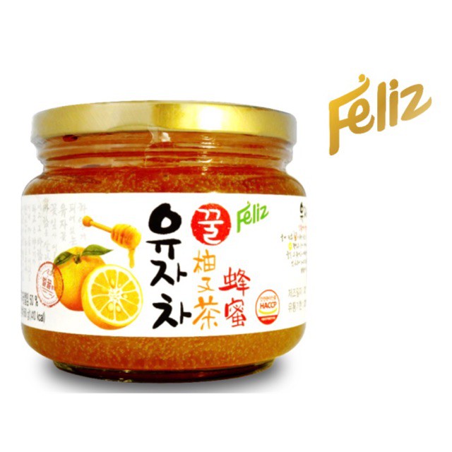 Feliz Honey Citron Tea เฟลิซ Yuzu (ยูซุ) ชาส้มเกาหลีผสมน้ำผึ้ง 560g.