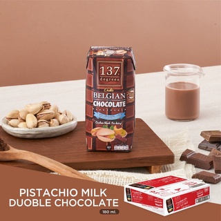 137 ดีกรี นมพิสตาชิโอ สูตรดับเบิ้ลช็อคโกแลต ขนาด 180ml x pack of 3x12 (Pistachio Double Chocolate 137 Degrees Brand)