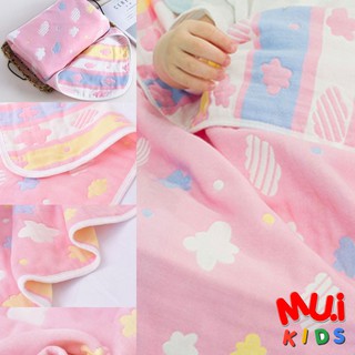 Muikids ผ้าขนหนูสำหรับเด็กลายน่ารัก ผ้าสาลู ผ้าห่อตัวเด็กเล็ก ทำจากฝ้าย 100% ขนาด 25*50 ซม ผ้าขนหนูเด็ก ผ้าสาลูเด็ก