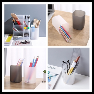 1PCS Multifunctional Desktop Pen Holder Frosted Storage Box Office Storage Tube Stationery