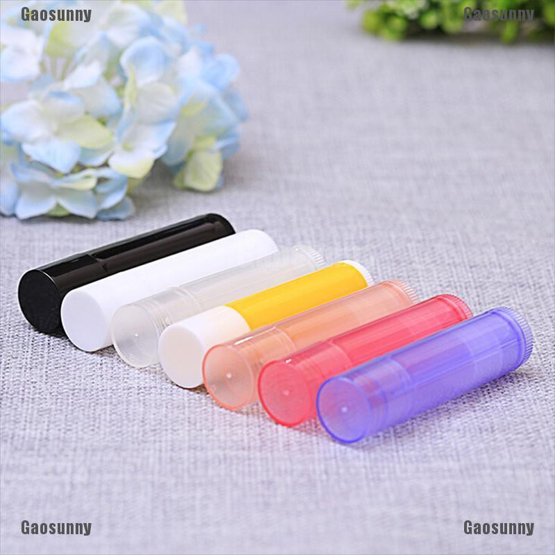 หลอดเปล่าสําหรับใส่ลิปสติกลิปบาล์ม 5 กรัม 7 สี 10 ชิ้น