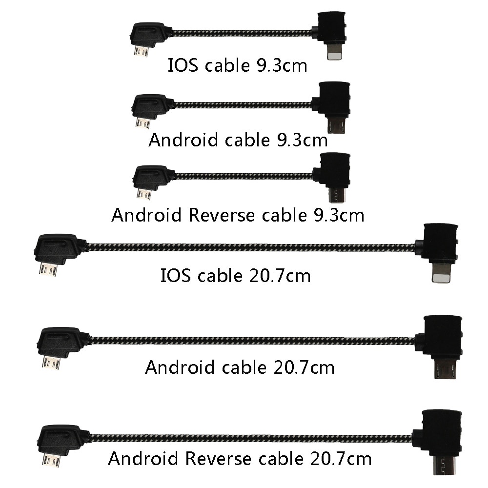 สายเคเบิลข้อมูล OTG รีโมทคอนโทรลโทรศัพท์แท็บเล็ตขั้วต่อ Micro USB TypeC IOS ขยายสําหรับ DJI Mavic MINI/MINI SE/Pro/Air/Mavic 2