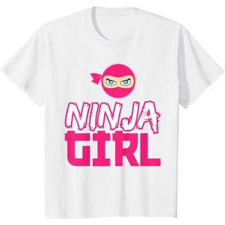 เสื้อยืดผ้าฝ้ายพรีเมี่ยม เสื้อยืด พิมพ์ลาย Ninja Girl Ninja Fighter น่ารัก เหมาะกับของขวัญ ผู้หญิง