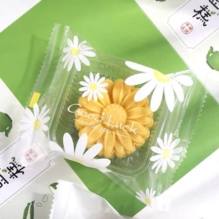 🚚ส่งฟรี🔥 ถุงซีลลายดอกเดซี่ ใส่คุกกี้ ใส่ขนม พลาสติก (100 ใบ)