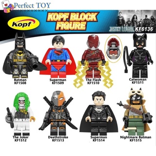 PS Batman the Flash Superman Minifigures DC Justice League Super Heroes Building Blocks Kids Toys KF6136