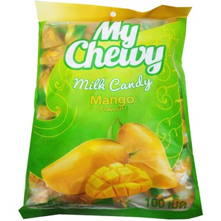 ลูกอม My Chewy Milk Candy 100 เม็ด มาย ชูวี่ มิ้ลค์ แคนดี้ ลูกอมนมเคี้ยวหนึบกลิ่นมะม่วง 360 กรัม มี100 เม็ด