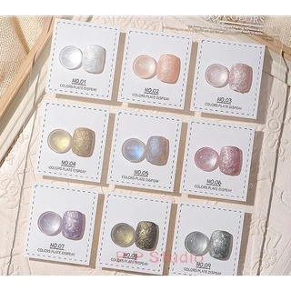 AS สีเจล สีทาเล็บ โทนสีมุกทะเล 9เฉดสี ขวดสีแดง ขนาด 15ml. รหัส APS