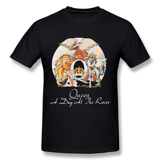 tshirtเสื้อยืดคอกลมฤดูร้อนเสื้อยืดลายกราฟฟิก Queen Band Rock Music Logoสามารถปรับแต่งได้Sto4XL