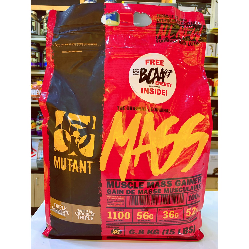 Mutant Mass 15lbs. เพิ่มน้ำหนักคาโบไฮเดตรจากธรรมชาติ (มูแทนท์ แมสโปรตีนเพิ่มน้ำหนัก 4.54กิโลกรัม)