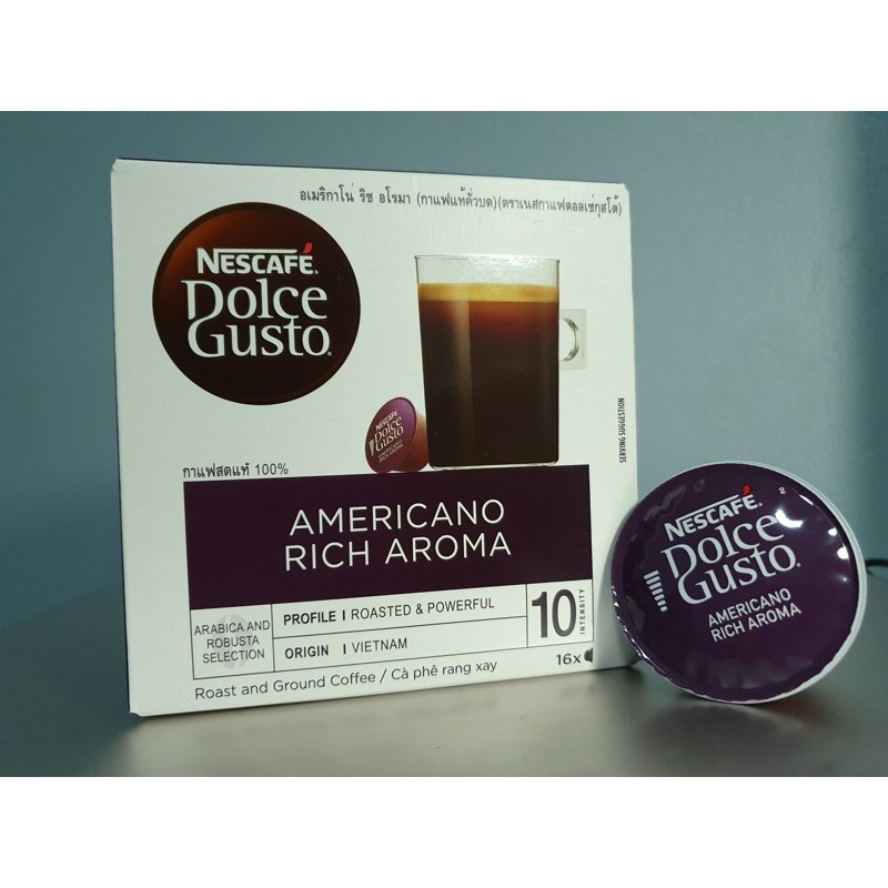 แคปซูลกาแฟ Dolce Gusto : Americano Rich Aroma (แบ่งขาย)