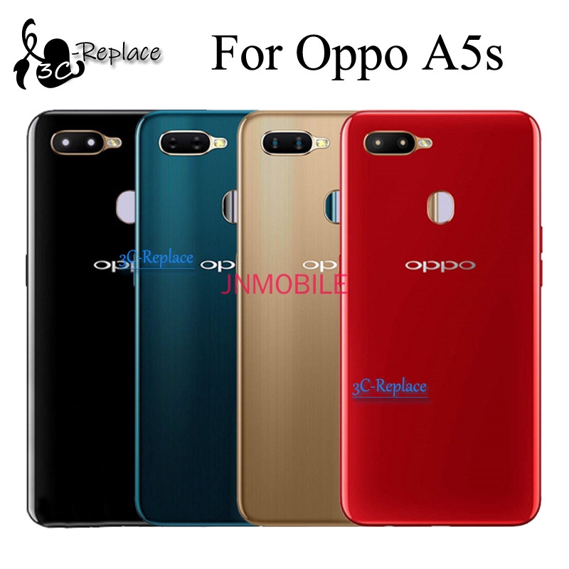 BODY For OPPO A5S CPH1909 Back Battery Cover Door Housing case Rear Glass with camera glass