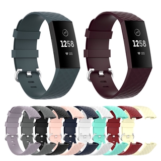 สายนาฬิกาข้อมือซิลิโคนสําหรับ Fitbit Charge 4