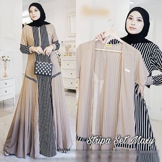 Stripa SET MAXY BO Gamis Material / INNER SYAKILA MIX OUTER CERUTY CERUTY Cannt 20 Gamis Women + ด้านนอกล่าสุด) (ไม่รวมรุ่นล่าสุด) เสื้อคลุม 20 ตัว ผู้หญิง