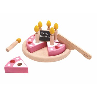 PlanToys ของเล่นไม้ แปลนทอยส์ เค้กวันเกิด BIRTHDAY CAKE SET (2y+)