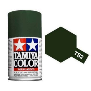 TAMIYA 85002 TS-2 DARK GREEN สีสเปรย์ทามิย่า พ่นโมเดล (FLAT)