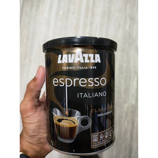 ลาวาซซากาแฟเอสเพรสโซรุ่นกระป๋อง 250กรัม Lavazza Espresso Coffee Can 250g.